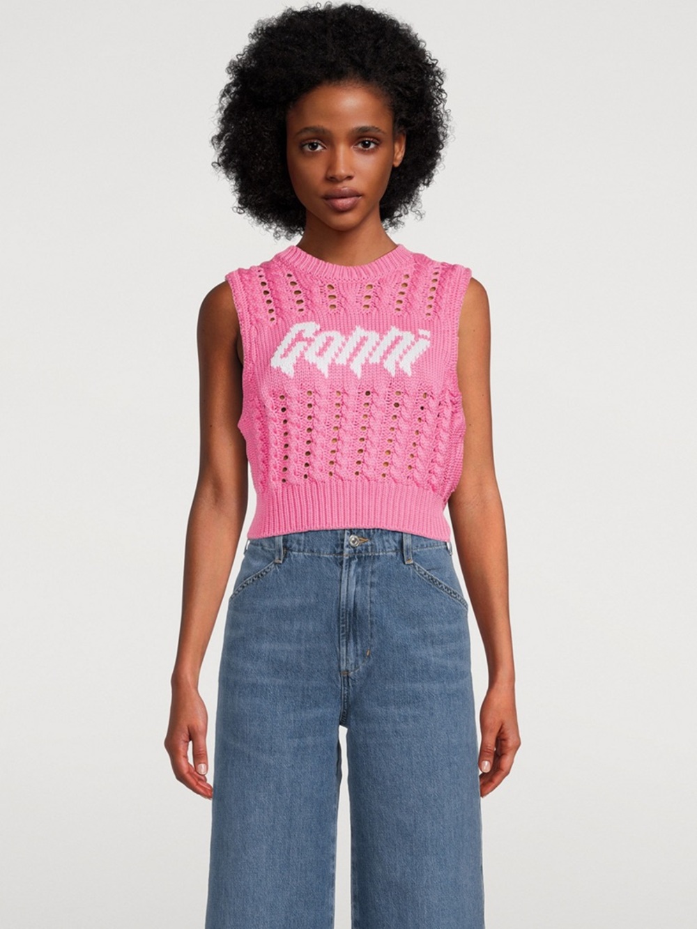 GANNI Rope Cropped Vest